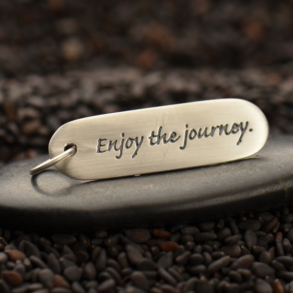 Sterling Silver Quote Charm – Enjoy the journey ...
